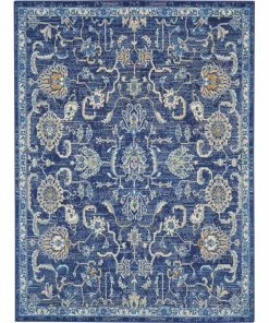 Buy 🛒 Nourison Grafix Navy Blue Persian Area Rug, Navy, 5'3"x7'3" 💯 -Cheap Rugs Store 0061db500e852821 0062 w800 h800 b1 p0