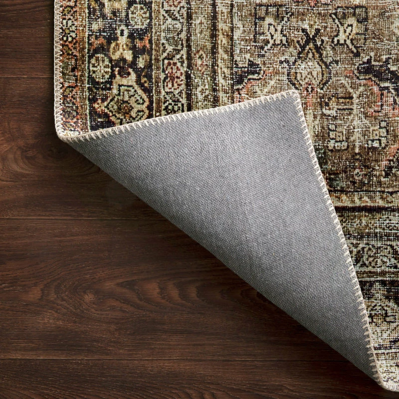 Hot Sale 🔥 Loloi Rugs Olive Charcoal Layla Printed Area Rug By Loloi II, 2'-6"x7'-6" 🔔 5 Hot Sale 🔥 Loloi Rugs Olive Charcoal Layla Printed Area Rug By Loloi II, 2'-6"x7'-6" 🔔 - Image 5