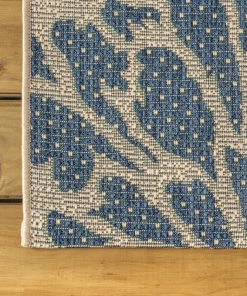 Wholesale 🔥 JONATHAN Y Zinnia Modern Floral Textured Weave Indoor/Outdoor Navy/Green 9'x12' Area Rug 🔥 -Cheap Rugs Store 04013ce700788f3b 7793 w800 h800 b0 p0