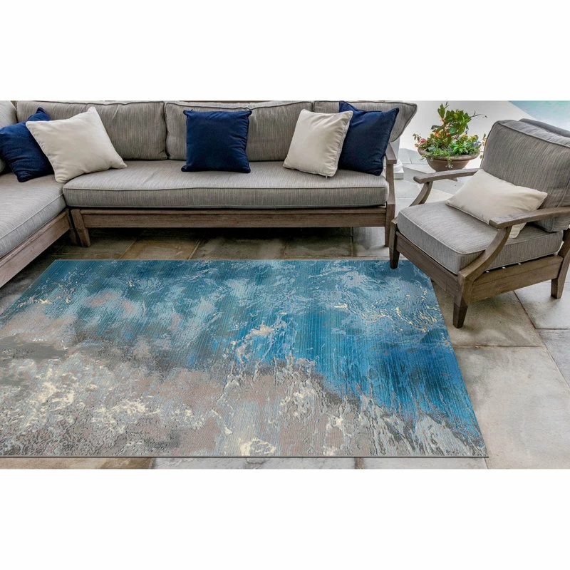 Wholesale 😀 Liora Manne Marina Surf Indoor/Outdoor Rug, Ocean, 7'10"x9'10" ⌛ 3 Wholesale 😀 Liora Manne Marina Surf Indoor/Outdoor Rug, Ocean, 7'10"x9'10" ⌛ - Image 3