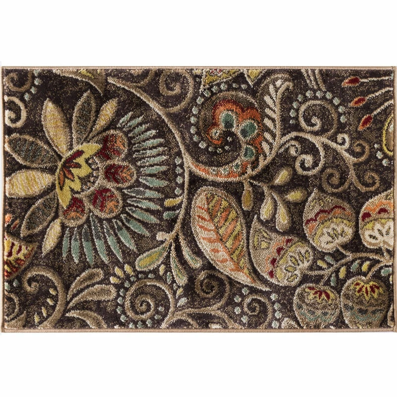 Wholesale ❤️ Tayse Rugs Giselle Transitional Floral Area Rug, Brown, 2' X 3' ❤️ 2 Wholesale ❤️ Tayse Rugs Giselle Transitional Floral Area Rug, Brown, 2' X 3' ❤️ - Image 2