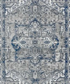 Discount 😉 JONATHAN Y Modern Persian Vintage Medallion Light Grey/Navy 8' X 10' Area Rug ✔️