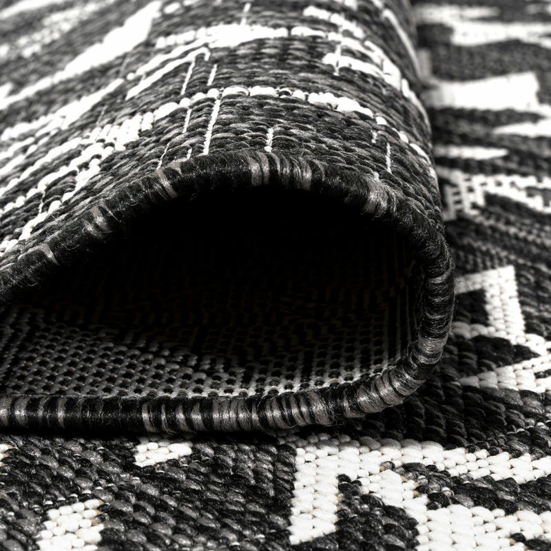 Best Pirce 💯 JONATHAN Y Tokay Bohemian Geometric Indoor/Outdoor Area Rug, Black/Ivory, 8'x10' ⭐ 9 Best Pirce 💯 JONATHAN Y Tokay Bohemian Geometric Indoor/Outdoor Area Rug, Black/Ivory, 8'x10' ⭐ - Image 9