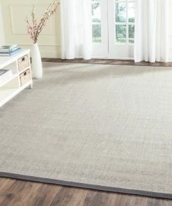 Buy 😉 Safavieh Natural Fiber Collection NF441 Rug, Marble/Grey, 8' X 10' ✔️