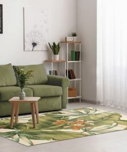 Cheapest 💯 Liora Manne Marina Tropical Leaf Indoor/Outdoor Rug, Cream, 7'10"x9'10" 🛒