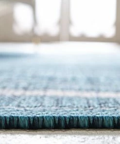 Brand new ✔️ Unique Loom Teal Soft Border Outdoor 5' 0 X 8' 0 Area Rug 👏 -Cheap Rugs Store 0ca184440d092a1f 3650 w800 h800 b0 p0