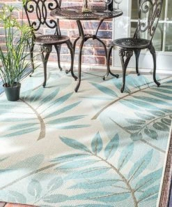 Top 10 😍 NuLOOM Machine Made Anlier Outdoor Rug, Turquoise, 5'3"x7'6" 🎁