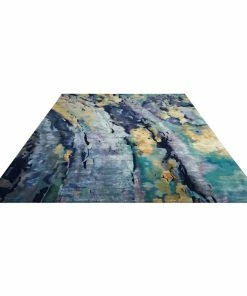 Promo 🎁 Nourison Prismatic PRS09 Area Rug, Silver/Blue, 7'9" X 9'9" 🔥 -Cheap Rugs Store 0f8177610e84a84c 4052 w800 h800 b1 p0