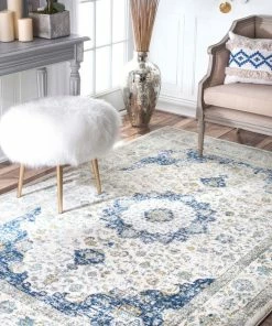 Buy ✨ NuLOOM Traditional Medallion Verona Rug, Blue, 5'x7'5" 🌟