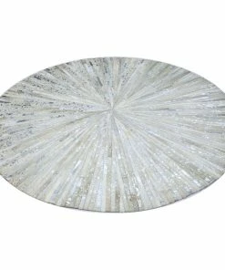 Promo 🛒 St Croix White Leather Hair-On Hide Matador Rug, 4x4' 🤩 -Cheap Rugs Store 102197ec0d0939a8 3182 w800 h800 b1 p0