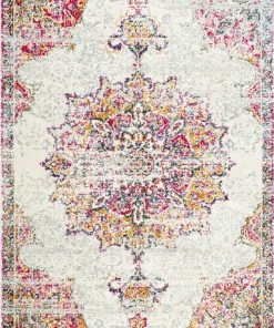Discount ⭐ NuLOOM Sunny Wildflower Medallion Area Rug, Pink, 9'x12' 🧨