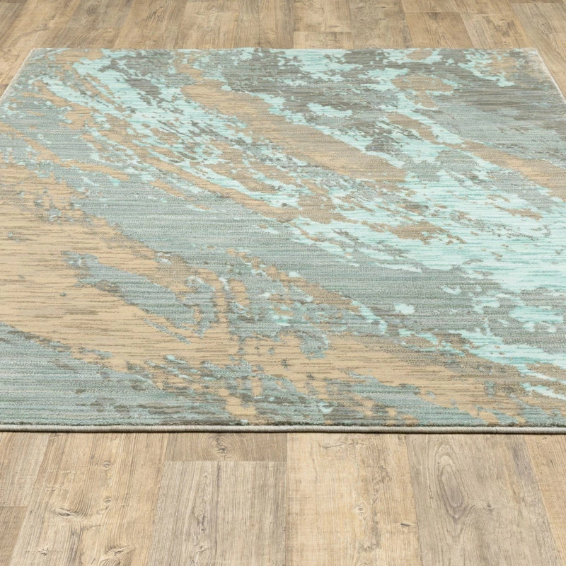 Discount ❤️ Newcastle Home Casa Marble Rug, Blue And Gray, 7'10"x10'10" 😀 11 Discount ❤️ Newcastle Home Casa Marble Rug, Blue And Gray, 7'10"x10'10" 😀 - Image 11