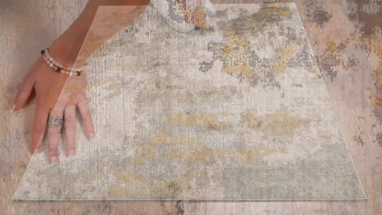 Coupon 🌟 Feizy Rugs Weave & Wander Vanhorn Contemporary Watercolor Rug, Gold/Birch, 10' X 13'-2" 🛒 2 Coupon 🌟 Feizy Rugs Weave & Wander Vanhorn Contemporary Watercolor Rug, Gold/Birch, 10' X 13'-2" 🛒 - Image 2