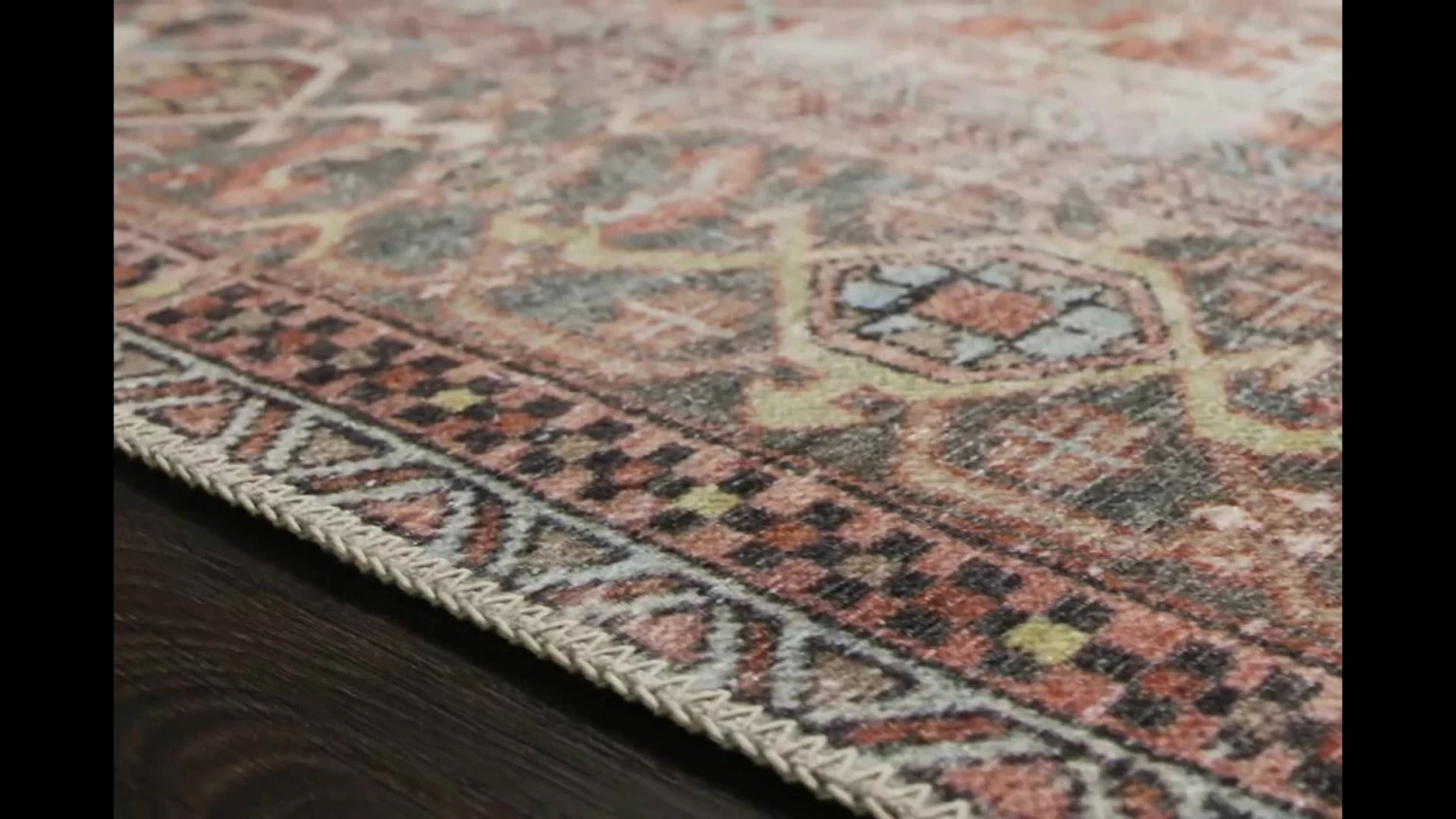 Best Pirce 😀 Loloi Rugs Terracotta, Sky Printed Polyester Loren Area Rug By Loloi, 7'6"x9'6" ⌛ 2 Best Pirce 😀 Loloi Rugs Terracotta, Sky Printed Polyester Loren Area Rug By Loloi, 7'6"x9'6" ⌛ - Image 2