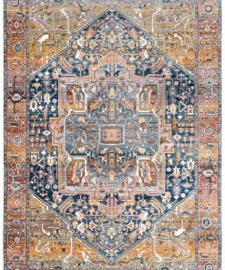 Cheapest 🔥 NuLOOM Ehtel Medallion Fringe Traditional Area Rug, Rust, 6'7"x9'4" 🔔