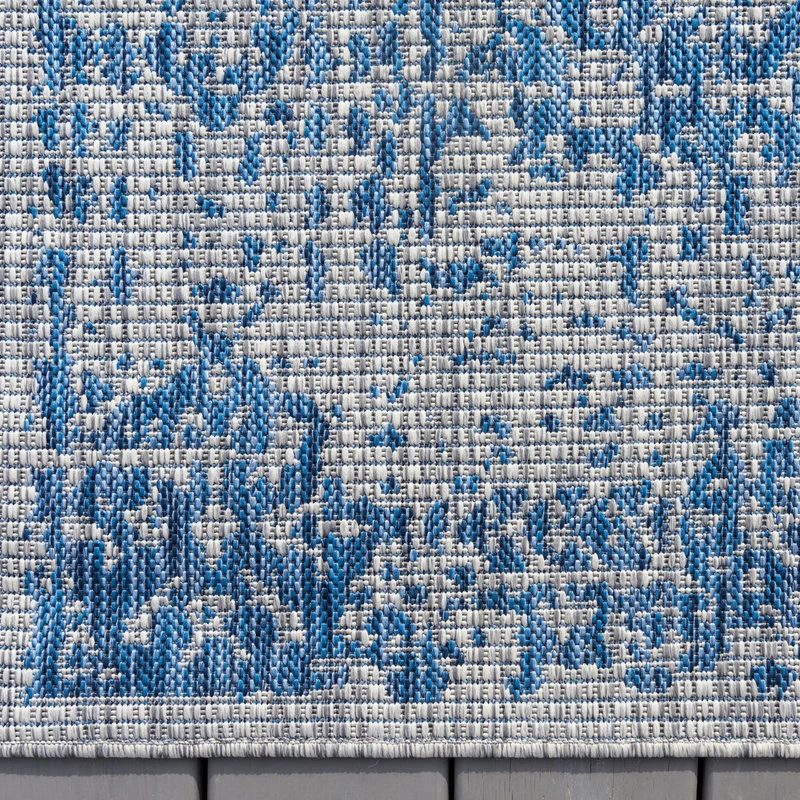 Brand new โ๏ธ Unique Loom Aqua Blue Timeworn Outdoor Area Rug, Blue, 9'x12' ๐งจ 3 Brand new โ๏ธ Unique Loom Aqua Blue Timeworn Outdoor Area Rug, Blue, 9'x12' ๐งจ - Image 3