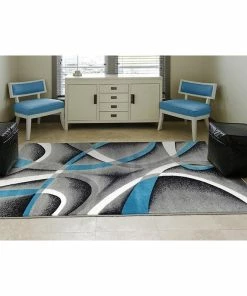 Wholesale ✔️ Persian Rugs Modern 2305, Beige, 2'2x7'6, Turquoise, 6'5"x9'2" 🛒