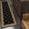 Coupon 🎉 Tayse Rugs Orleans Traditional Border Area Rug, Black, 2'3''x7'3'' 🥰