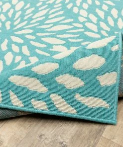 Flash Sale 😍 Newcastle Home Madelina Floral Blue And Ivory Indoor Or Outdoor Area Rug, 6'7"x9'6" 🔔 -Cheap Rugs Store 16c118e40ef506a3 7481 w800 h800 b0 p0