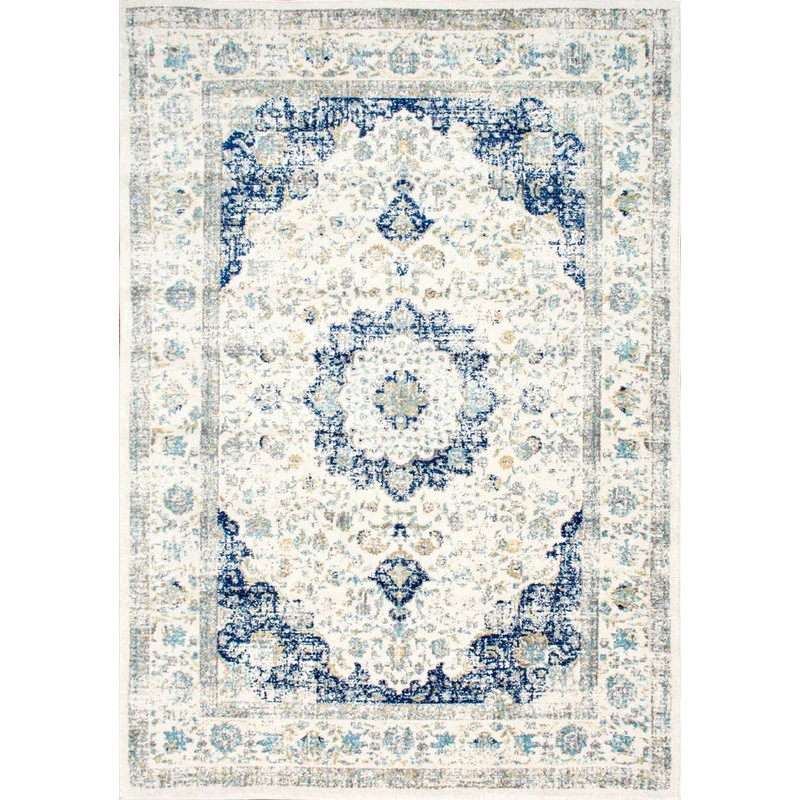 Cheapest ✔️ NuLOOM Traditional Medallion Verona Rug, Blue, 12'x15' ❤️ 3 Cheapest ✔️ NuLOOM Traditional Medallion Verona Rug, Blue, 12'x15' ❤️ - Image 3