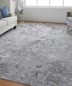 Best Pirce 🔔 Feizy Rugs Weave & Wander Orin Modern Metallic Fluid Rug, Silver/Gray, 8'x11' 😀