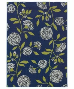 Best Pirce 🥰 Newcastle Home Coronado Indoor And Outdoor Floral Blue And Green Rug, 7'10"x10'10" 👍 -Cheap Rugs Store 1b0109190ef501f9 1088 w800 h800 b1 p0