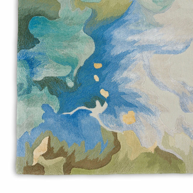 Buy 😉 Nourison Prismatic Seafoam Abstract Contemporary Area Rug, Seafoam, 8'6"x11'6", 😍 7 Buy 😉 Nourison Prismatic Seafoam Abstract Contemporary Area Rug, Seafoam, 8'6"x11'6", 😍 - Image 7