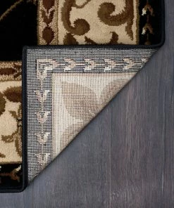 Cheap 😍 Tayse Rugs Orleans Traditional Border Area Rug, Black, 5'3" Octagon 🤩 -Cheap Rugs Store 1cd1f4c102dfb7f4 9447 w800 h800 b0 p0