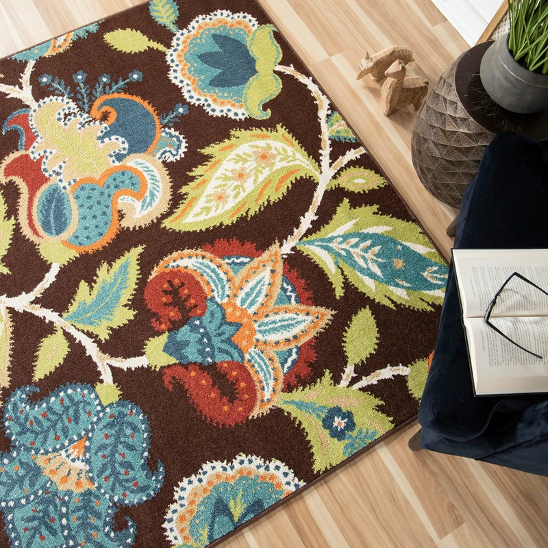 Best Pirce ⭐ Orian Rugs Orian Veranda Indoor/Outdoor Ethridge Area Rug, Brown, 5'2"x7'6" 👏 4 Best Pirce ⭐ Orian Rugs Orian Veranda Indoor/Outdoor Ethridge Area Rug, Brown, 5'2"x7'6" 👏 - Image 4