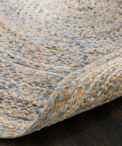 Discount 🤩 Anji Mountain Kerala Denim And Jute Round Rug, 4' 🌟 -Cheap Rugs Store 1d9193cd09fb8add 8964 w800 h800 b0 p0