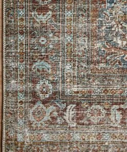 Cheapest 🔔 Loloi Rugs Chris Loves Julia X Loloi Jules Lagoon/Brick 7'-6" X 9'-6" Area Rug 🔔 -Cheap Rugs Store 1e2158740163b7bb 7694 w800 h800 b0 p0