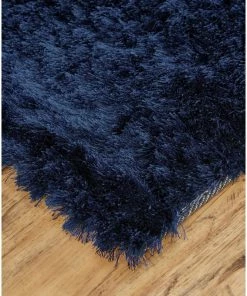 Budget ✨ Feizy Rugs Weave & Wander Freya Plush Shag Rug, Dark Blue, 4'9"x7'6" 😀