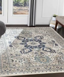 Deals ❤️ Hauteloom Canonsburg Traditional Medallion Persian 7'10" X 10'2" Area Rug 😀