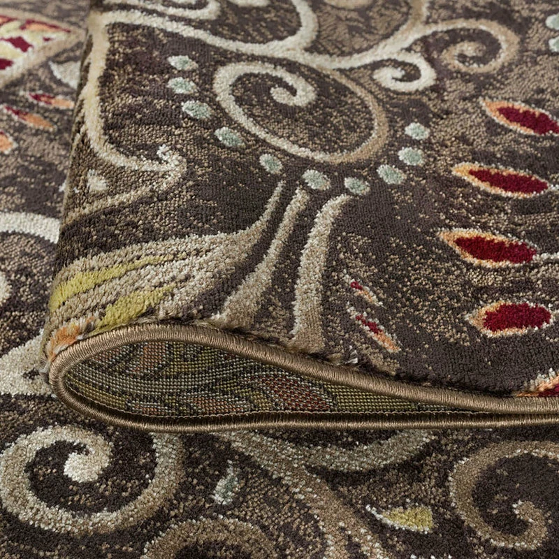 Wholesale ❤️ Tayse Rugs Giselle Transitional Floral Area Rug, Brown, 2' X 3' ❤️ 4 Wholesale ❤️ Tayse Rugs Giselle Transitional Floral Area Rug, Brown, 2' X 3' ❤️ - Image 4