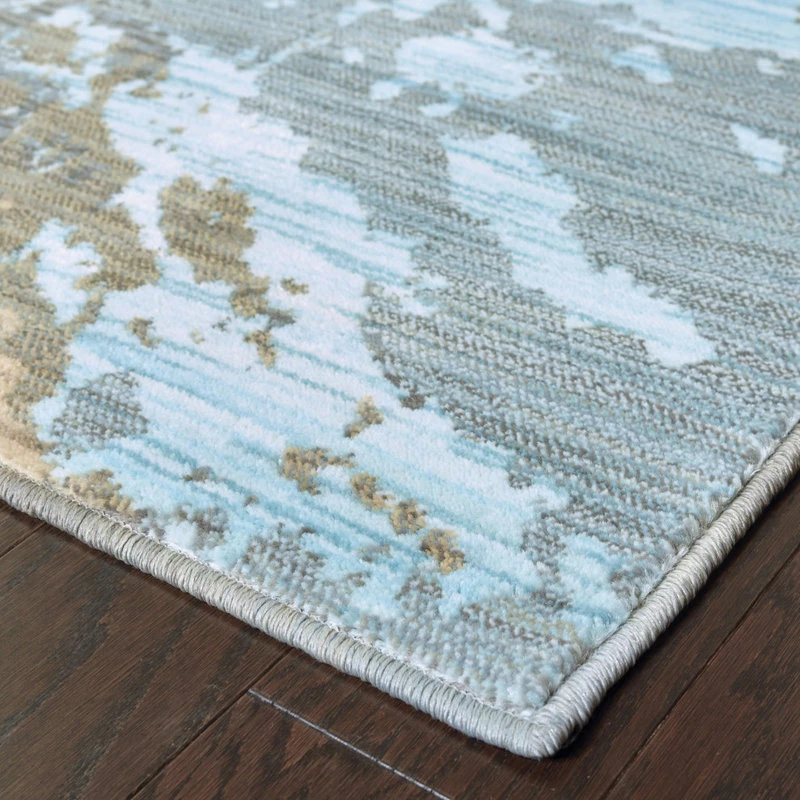 Discount ❤️ Newcastle Home Casa Marble Rug, Blue And Gray, 7'10"x10'10" 😀 4 Discount ❤️ Newcastle Home Casa Marble Rug, Blue And Gray, 7'10"x10'10" 😀 - Image 4