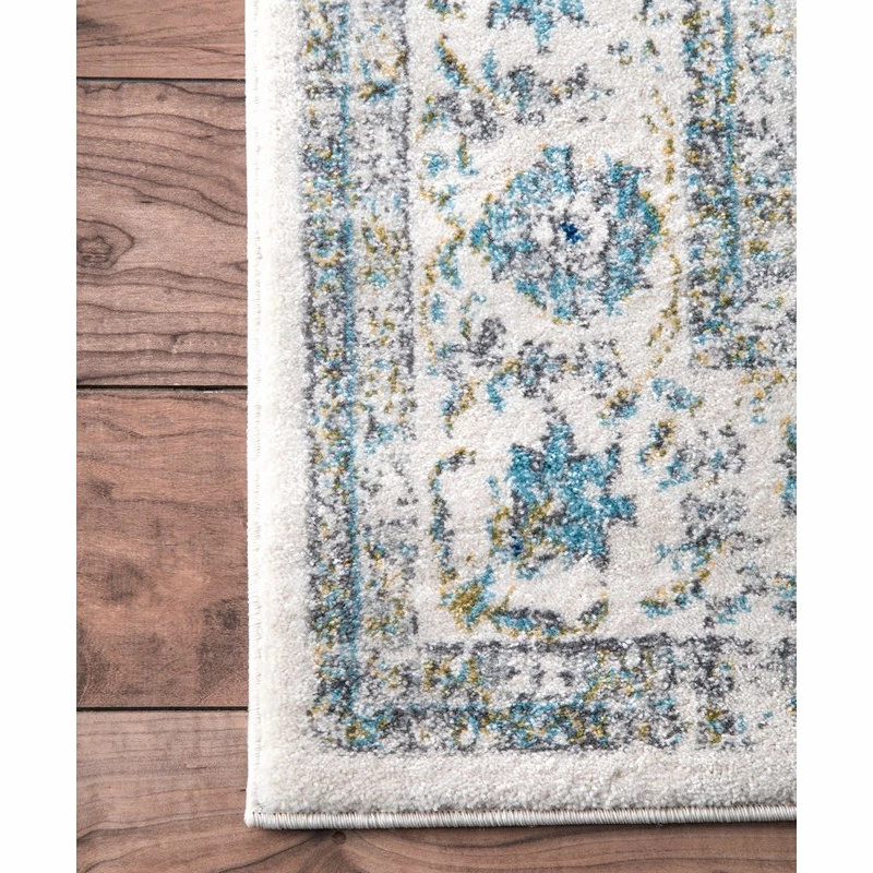 Cheapest ✔️ NuLOOM Traditional Medallion Verona Rug, Blue, 12'x15' ❤️ 5 Cheapest ✔️ NuLOOM Traditional Medallion Verona Rug, Blue, 12'x15' ❤️ - Image 5