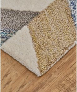 Best Sale 👏 Feizy Rugs Weave & Wander Binada Tufted Blue/Ivory Rug, Gray/Gold, 5' X 8' 🎁 -Cheap Rugs Store 248114a60186048f 6914 w800 h800 b0 p0