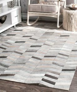 Best reviews of โ NuLOOM Handmade Leather Cowhide Mitch Area Rug, Silver, 5'x8' ๐