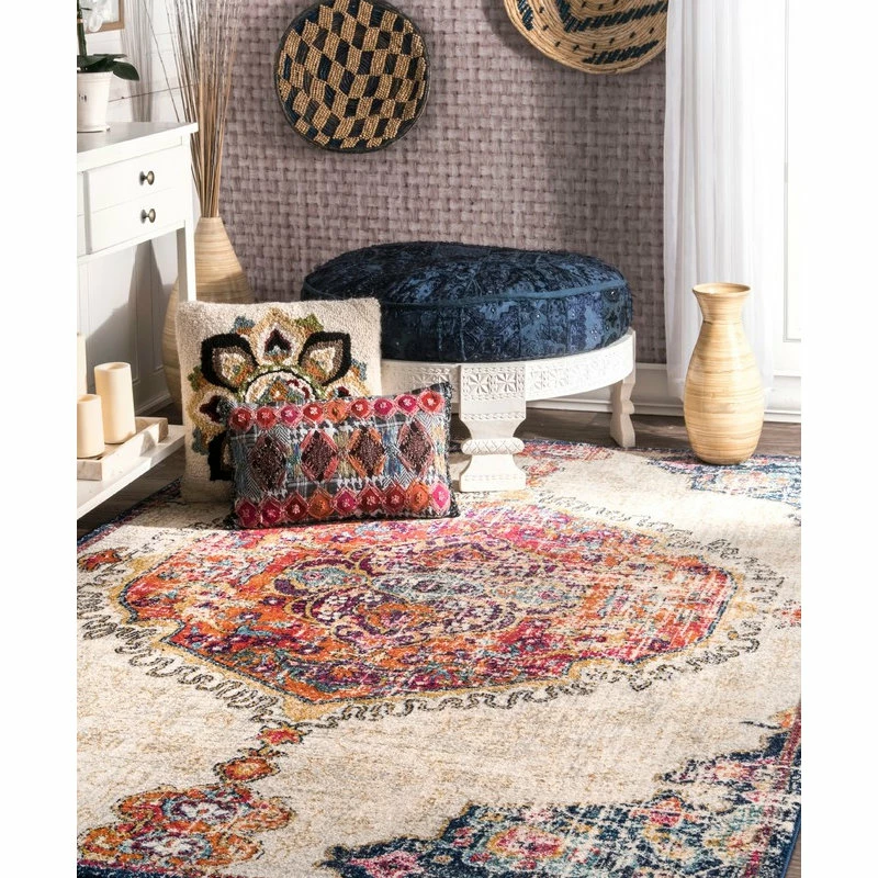 Promo ๐ NuLOOM Traditional Medallion, Multi, 9'x12' ๐งจ 4 Promo ๐ NuLOOM Traditional Medallion, Multi, 9'x12' ๐งจ - Image 4