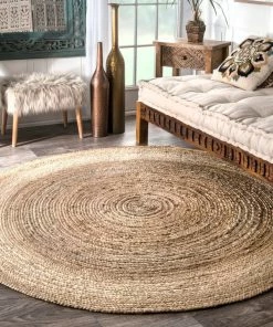 Top 10 😉 NuLOOM Hand Woven Jute And Sisal Rigo Area Rug, Natural, 4' Round 🛒