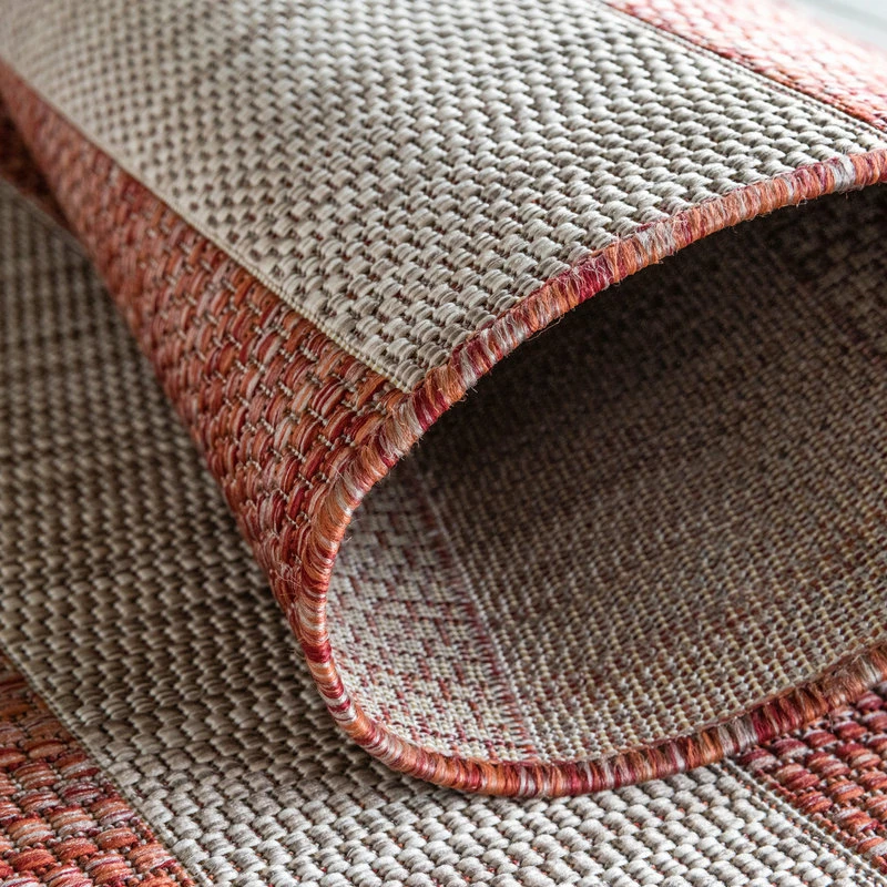 Deals 😍 Unique Loom Aqua Blue Striped Outdoor Area Rug, Rust Red, Beige, 5' X 8' 🔥 4 Deals 😍 Unique Loom Aqua Blue Striped Outdoor Area Rug, Rust Red, Beige, 5' X 8' 🔥 - Image 4