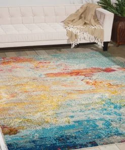Discount 👏 Nourison Celestial CES02 Area Rug, Sealife, 7'10" X 10'6" 🎁 -Cheap Rugs Store 2701d569020ec909 1620 w800 h800 b0 p0