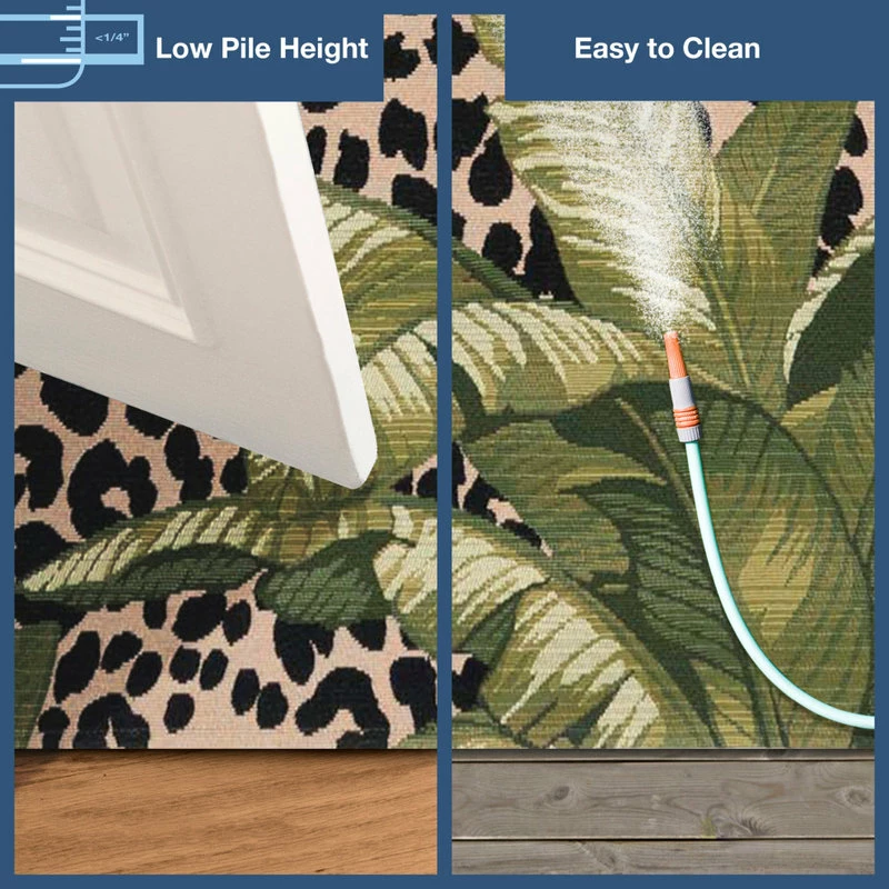 Brand new 🧨 Liora Manne Marina Safari Indoor/Outdoor Rug, Green, 4'10"x7'6" 🤩 10 Brand new 🧨 Liora Manne Marina Safari Indoor/Outdoor Rug, Green, 4'10"x7'6" 🤩 - Image 10