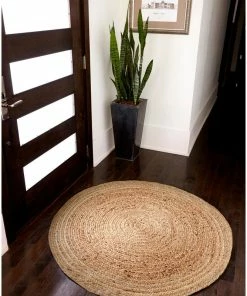 Top 10 🌟 Anji Mountain Kerala Natural Jute Rug, Natural And Brown, 4' Round ⌛