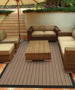 Flash Sale ๐คฉ Newcastle Home Malibu Indoor And Outdoor Outdoor Beige And Black Rug, 5'3"x7'6" ๐งจ