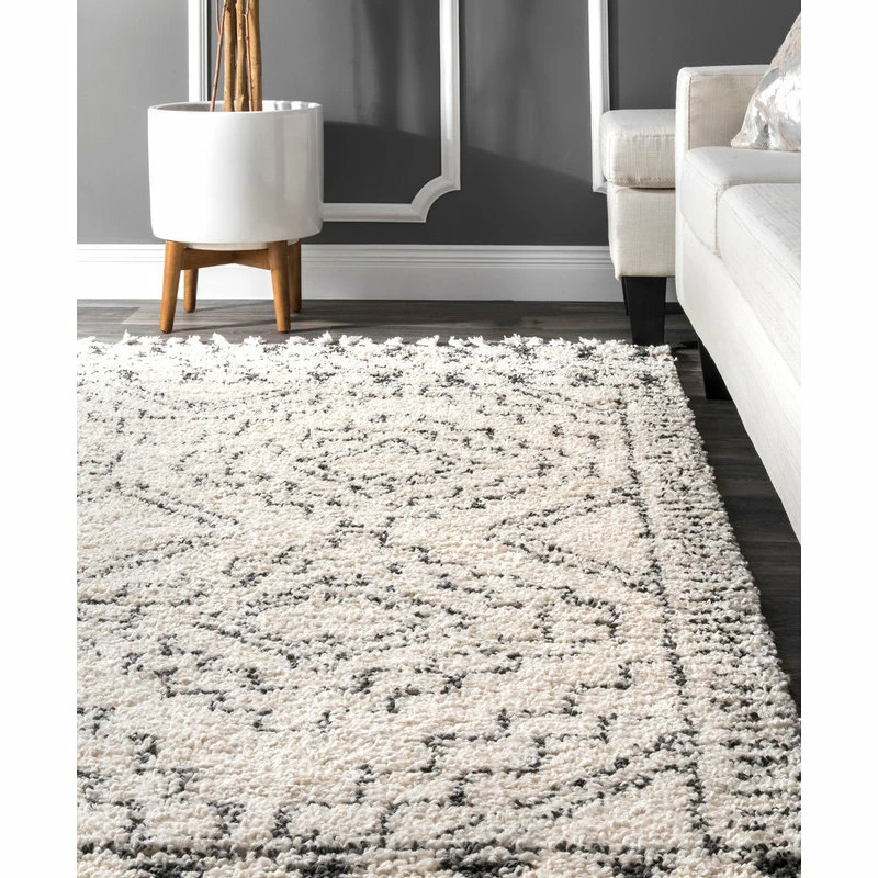 Cheap 🎁 NuLOOM Moroccan Shag Tribal Chevron Tassel Area Rug, Off-White, Off White, 6'7"x9' 😍 4 Cheap 🎁 NuLOOM Moroccan Shag Tribal Chevron Tassel Area Rug, Off-White, Off White, 6'7"x9' 😍 - Image 4