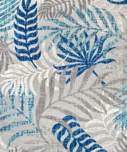 Cheap ๐คฉ JONATHAN Y Tropics Palm Leaves Indoor/Outdoor Area Rug, Gray/Blue, 5 X 8 โ๏ธ