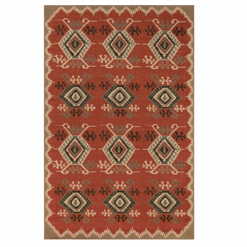 Deals ๐ Liora Manne Riviera Kilim Indoor/Outdoor Rug, Red, 7'10"x9'10" โค๏ธ 3 Deals ๐ Liora Manne Riviera Kilim Indoor/Outdoor Rug, Red, 7'10"x9'10" โค๏ธ - Image 3