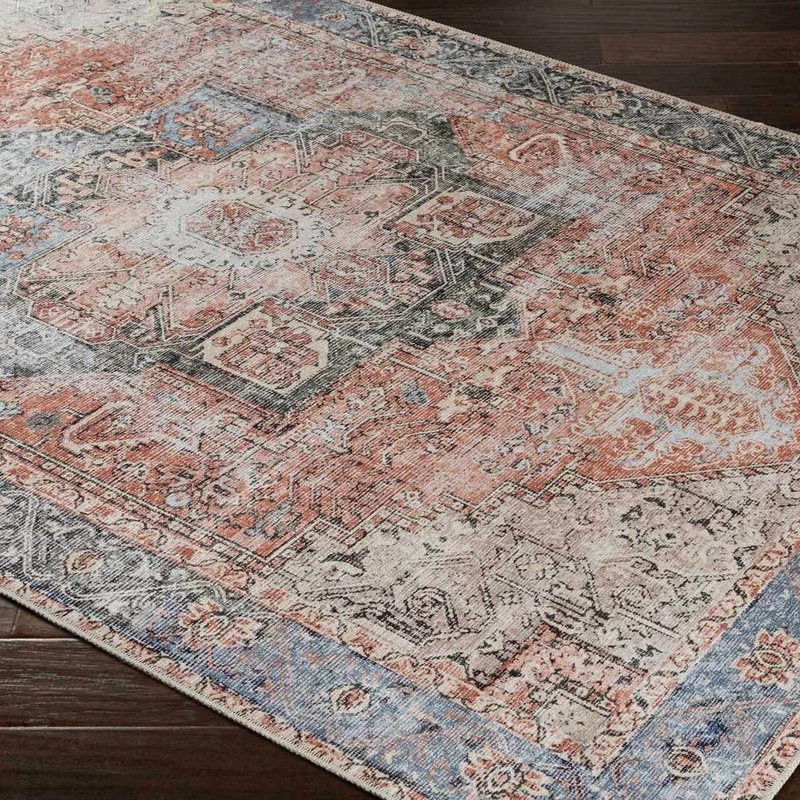 Hot Sale 🎉 Hauteloom Rosman Terracotta Brown 7'10"x10'2" Area Rug - Vintage Machine Washable Persian 😀 5 Hot Sale 🎉 Hauteloom Rosman Terracotta Brown 7'10"x10'2" Area Rug - Vintage Machine Washable Persian 😀 - Image 5