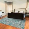 Best reviews of 😉 Feizy Rugs Weave & Wander Arsene Scroll Print Textured Rug, Aqua, 5'3"x7'6" ❤️